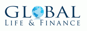 global life and finance logo with world globe in blue investment outlook 2022